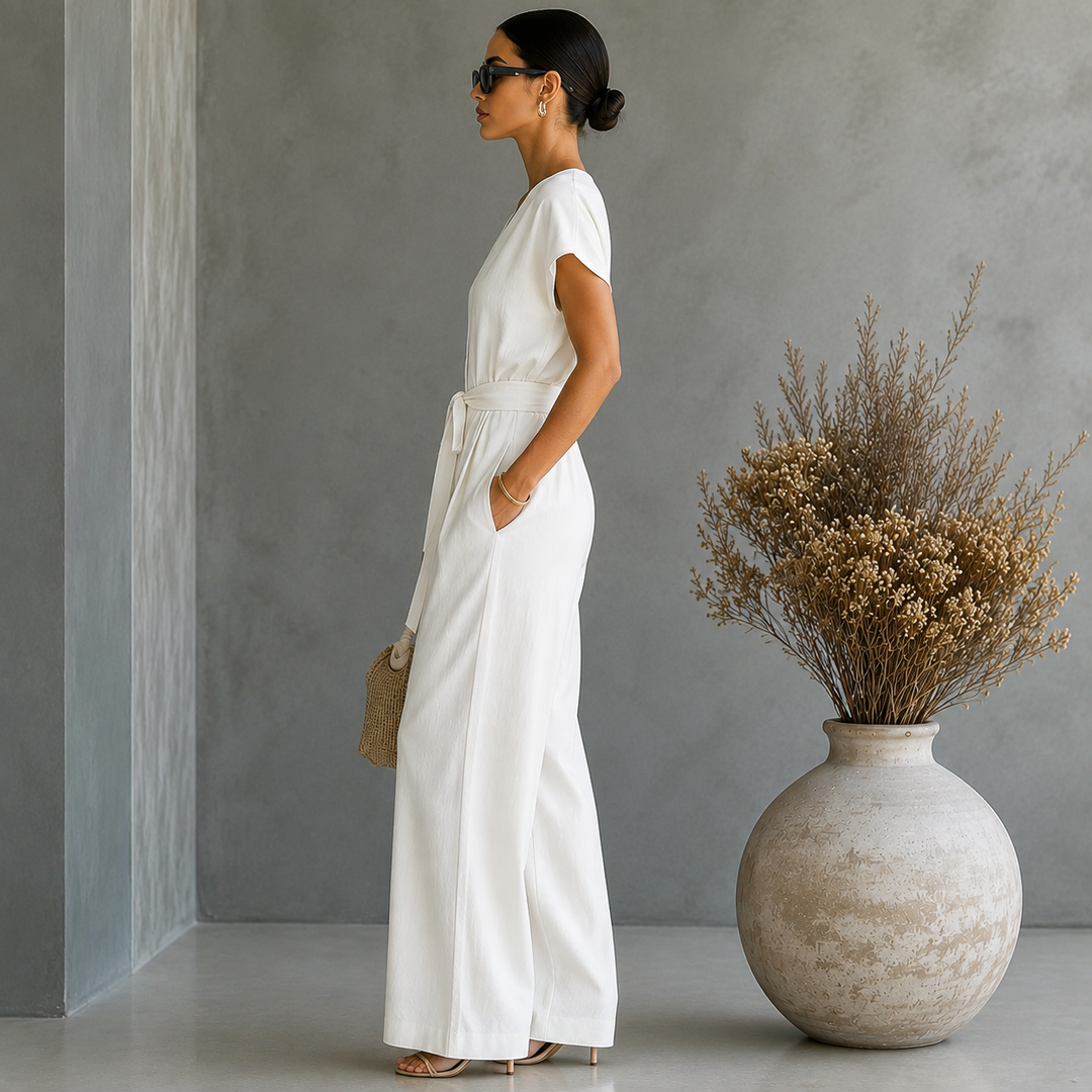 Evelyn Cropped Wide Leg Jumpsuit
