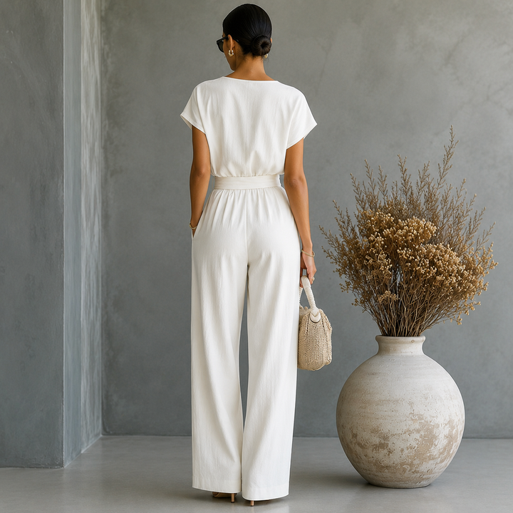Evelyn Cropped Wide Leg Jumpsuit
