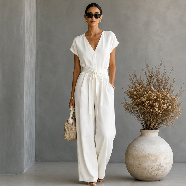 Evelyn Cropped Wide Leg Jumpsuit