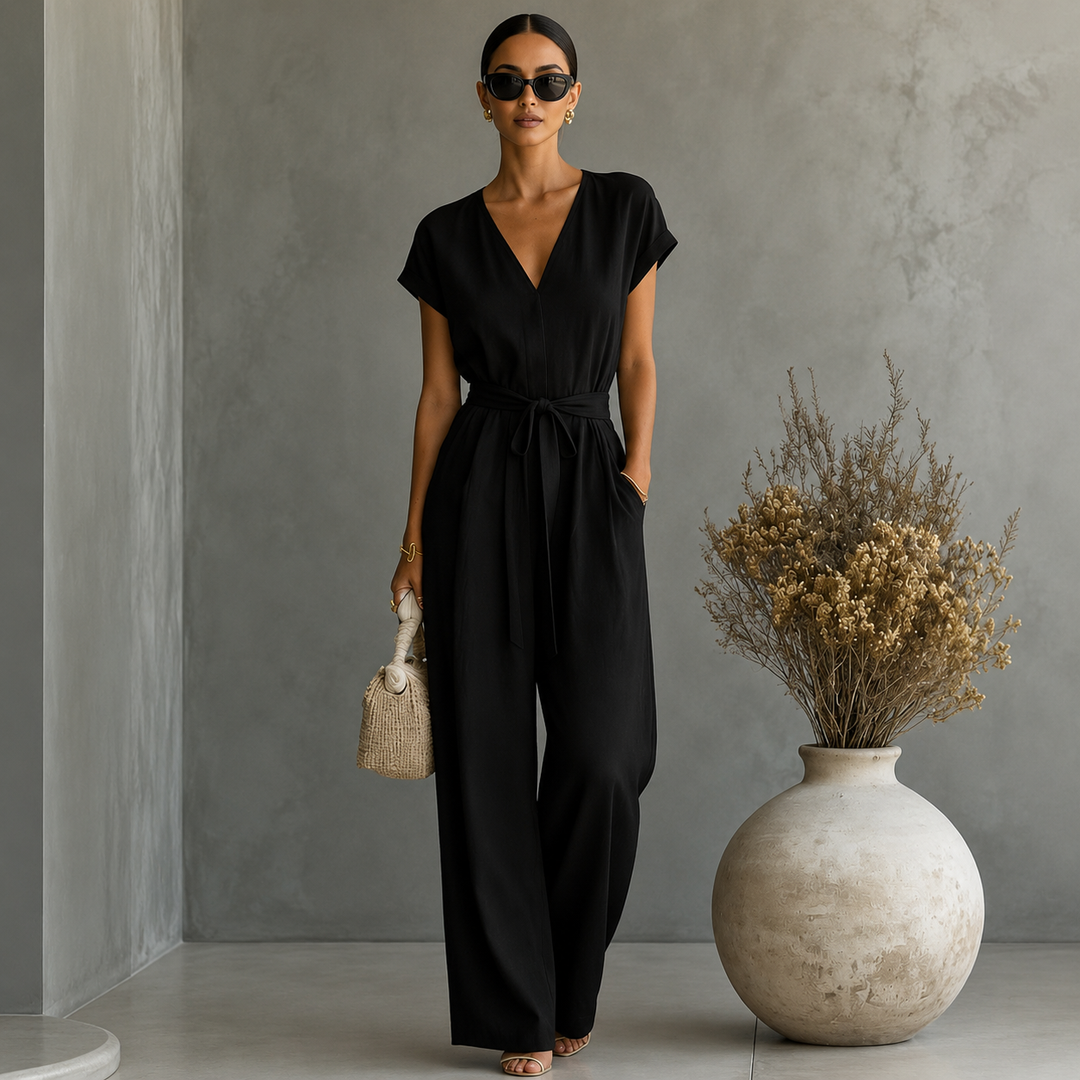 Evelyn Cropped Wide Leg Jumpsuit