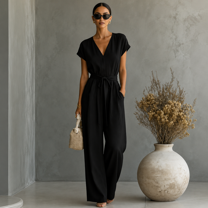 Evelyn Cropped Wide Leg Jumpsuit