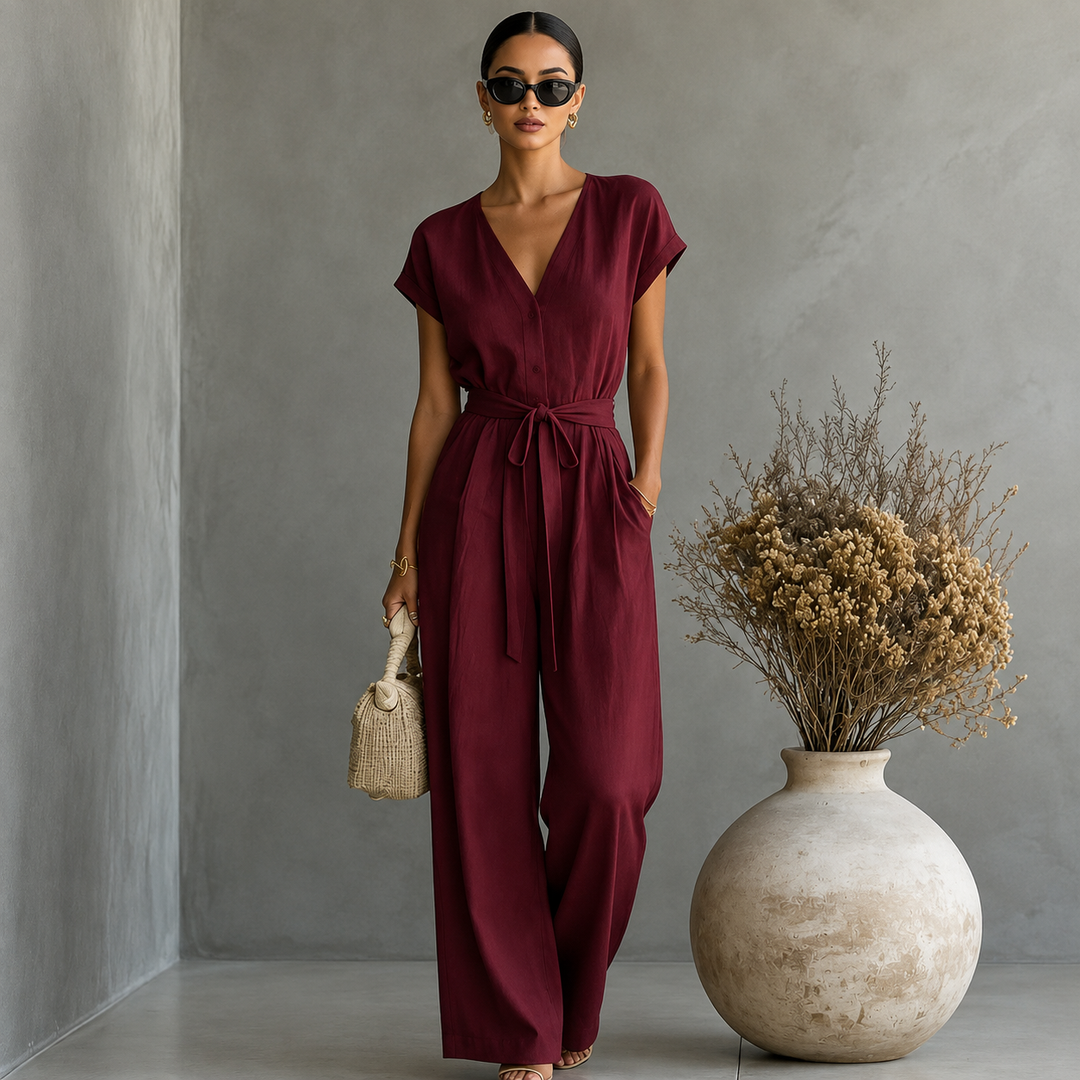 Evelyn Cropped Wide Leg Jumpsuit