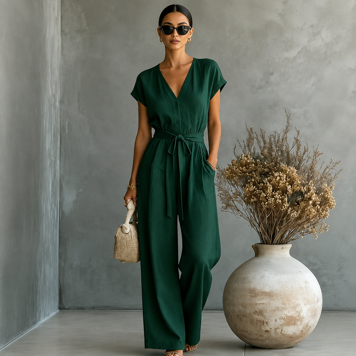 Evelyn Cropped Wide Leg Jumpsuit