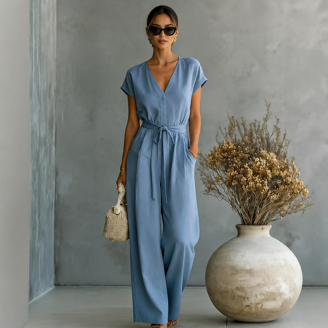Evelyn Cropped Wide Leg Jumpsuit