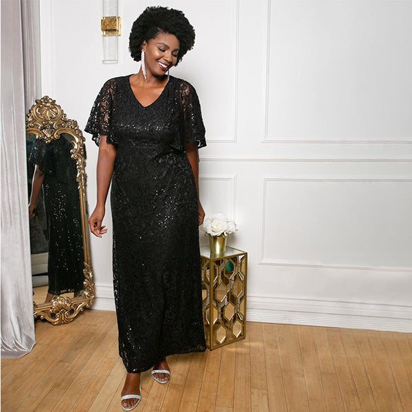 Celestial Cape Sleeve Gown - Sale!
