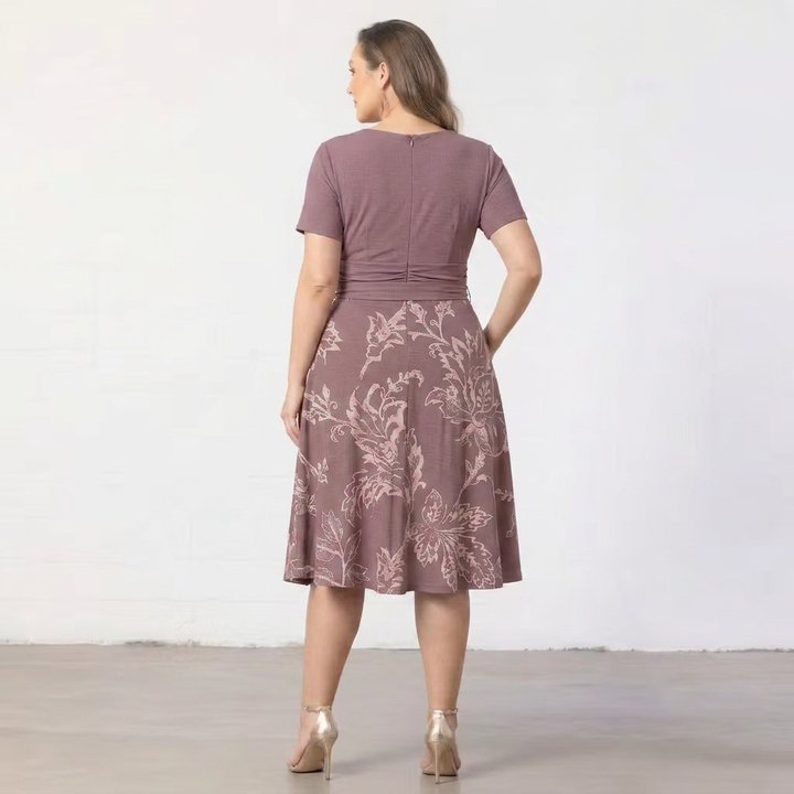 Lillian | Floral Print Wrap Midi Dress