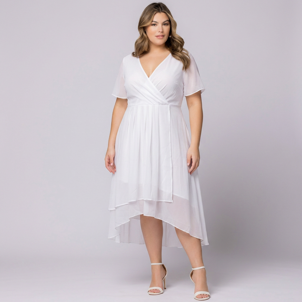 Palermo Lace Faux Wrap Cocktail Dress