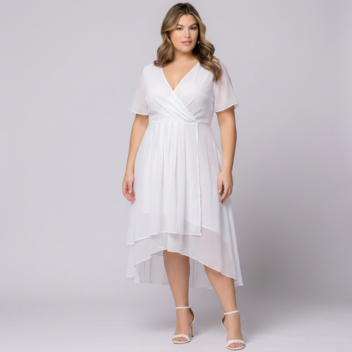 Palermo Lace Faux Wrap Cocktail Dress