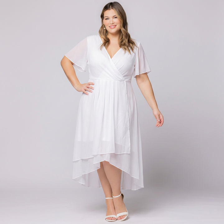 Palermo Lace Faux Wrap Cocktail Dress