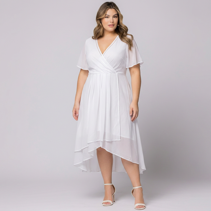 Palermo Lace Faux Wrap Cocktail Dress