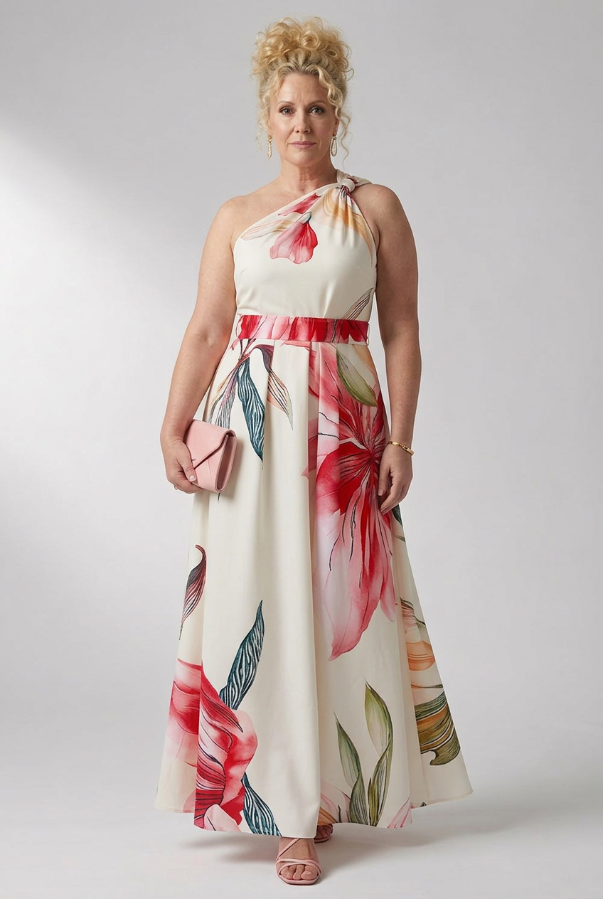 Rhea | Light Floral Maxi Dress