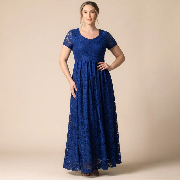Luminous Sequin Lace Long Gown