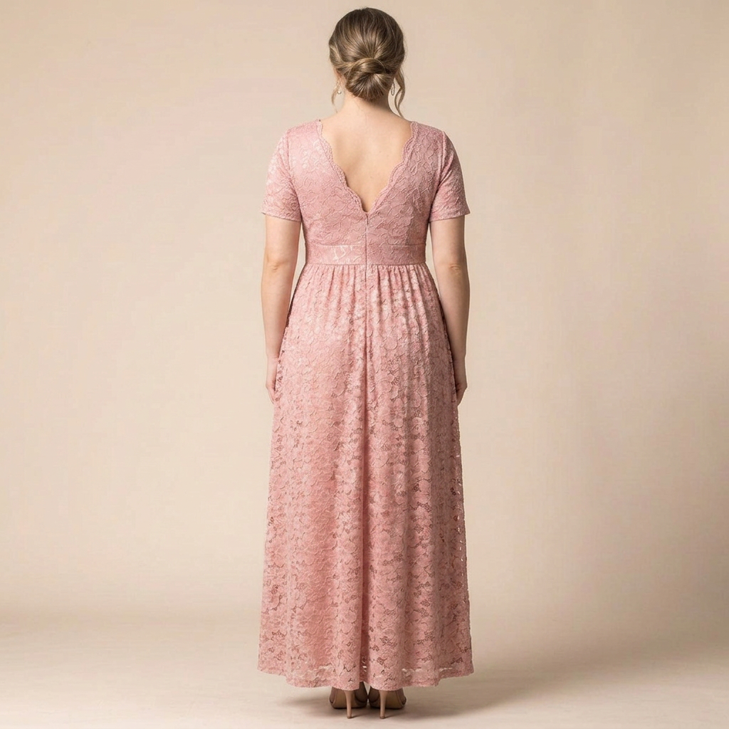 Luminous Sequin Lace Long Gown