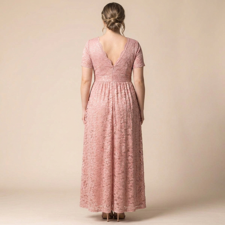 Luminous Sequin Lace Long Gown