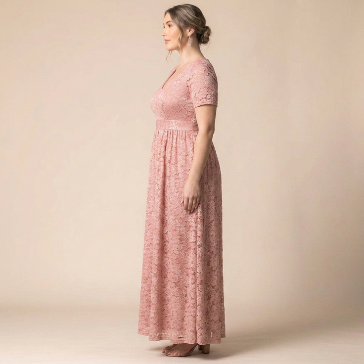 Luminous Sequin Lace Long Gown