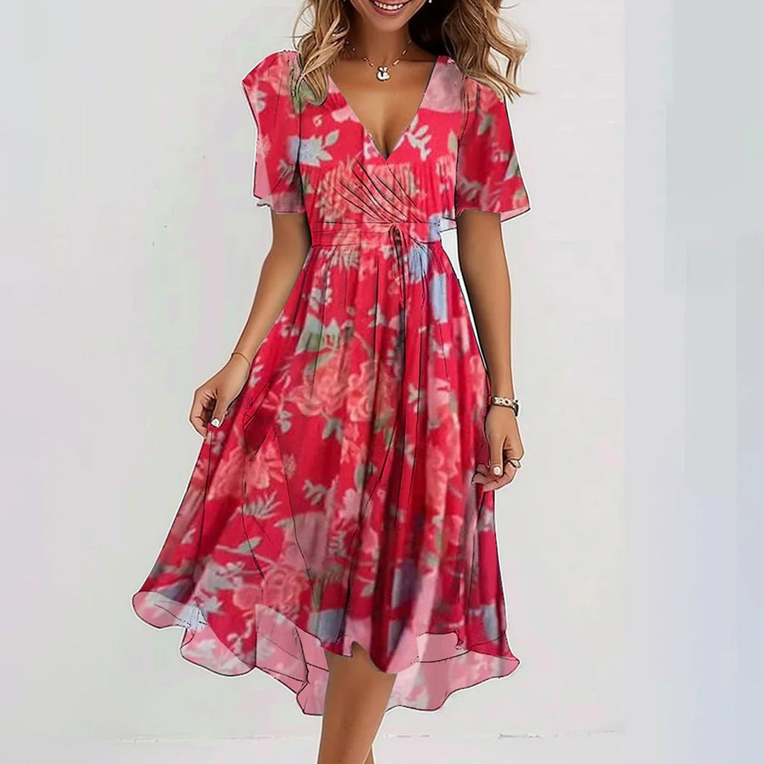 Juniper - Vibrant Abstract Midi Dress