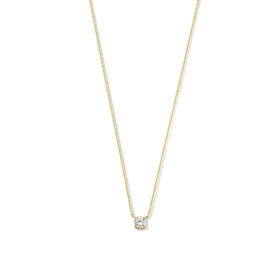 Monroe Moissanite Stone Necklace | Gold