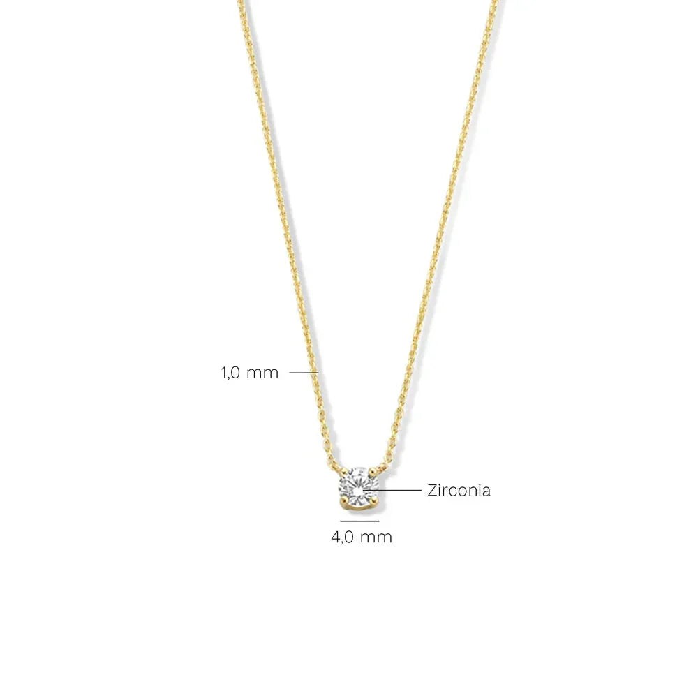 Monroe Moissanite Stone Necklace | Gold