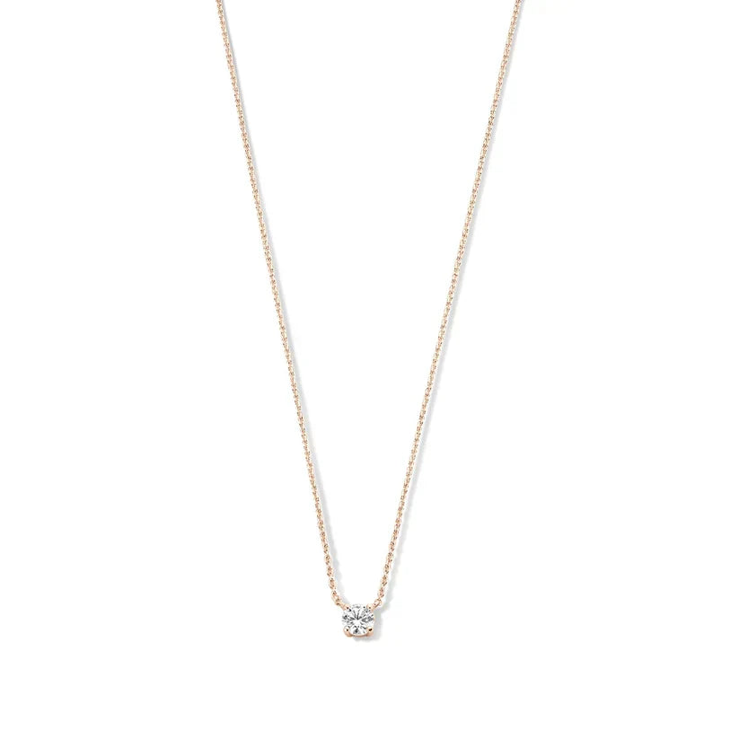 Monroe Moissanite Stone Necklace | Gold