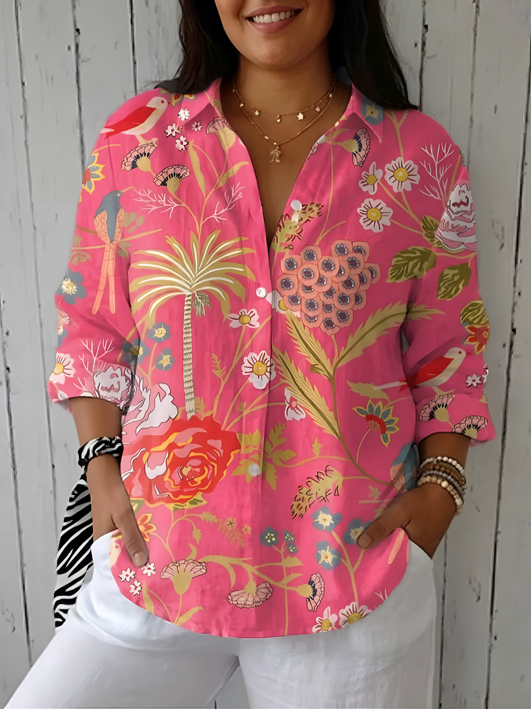 Elke | Tropical Blossom Blouse