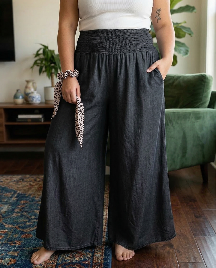 Adair | Flowy Smocked Waist Trousers