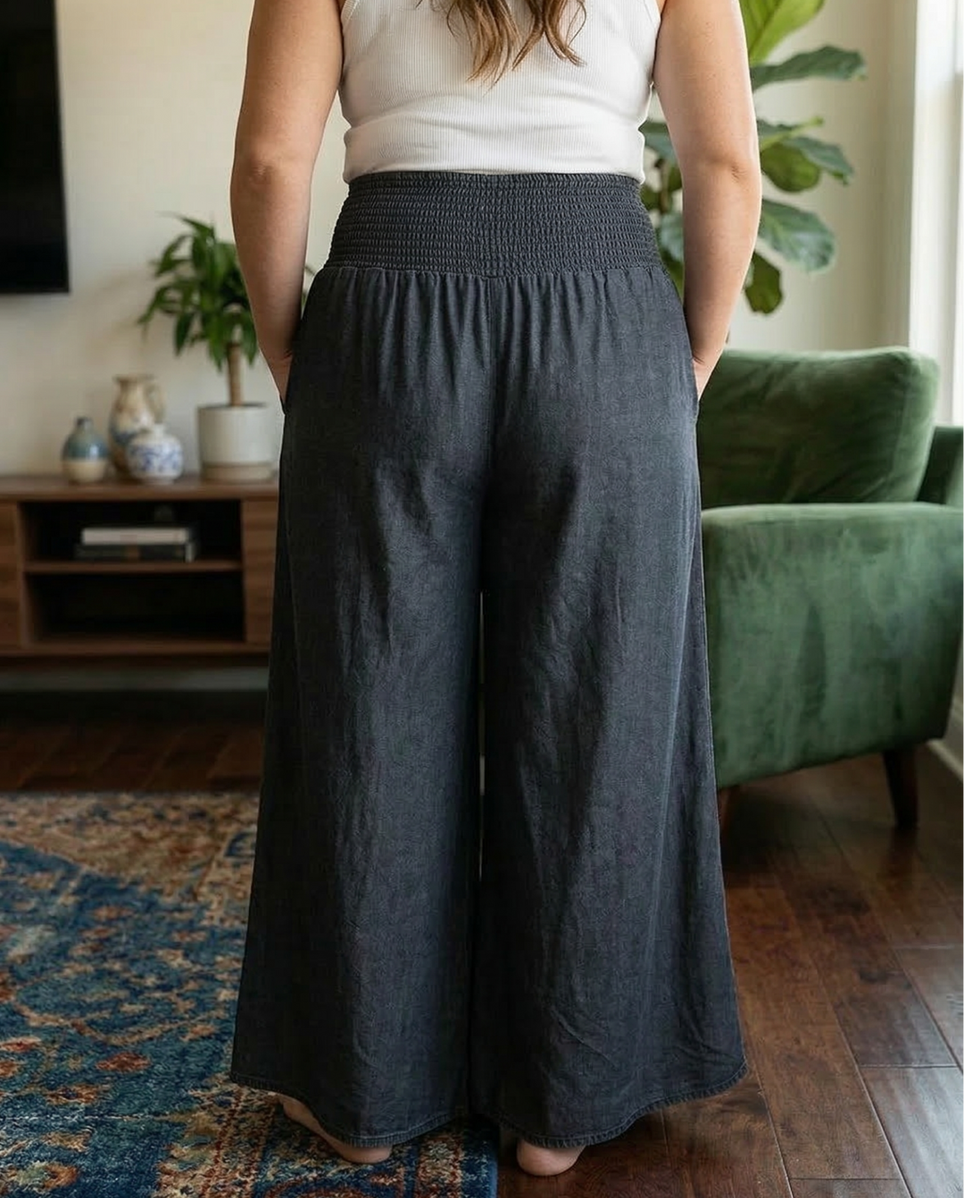 Adair | Flowy Smocked Waist Trousers